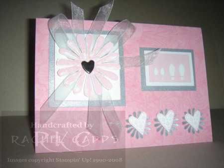 Pretty in Pink Silver wedding card The second is a wedding acceptance 